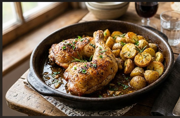 FRANGO ASSADO COM BATATA